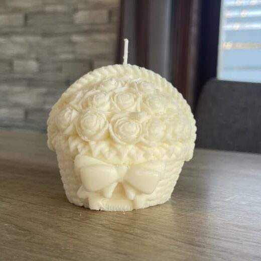 Bougie panier Fleur