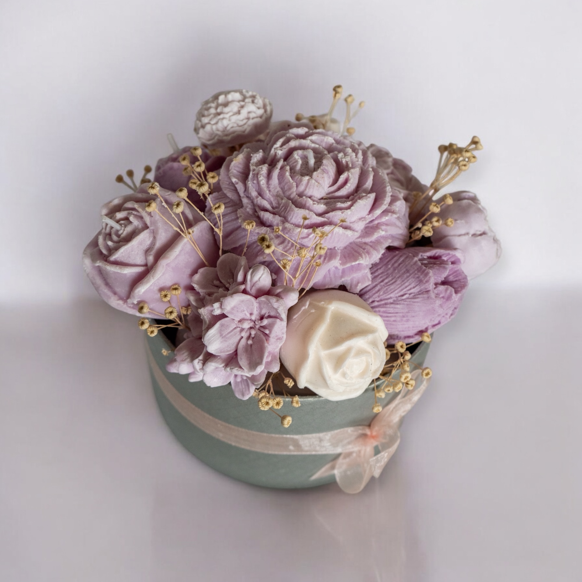 Bouquet fleur bougie Lilas