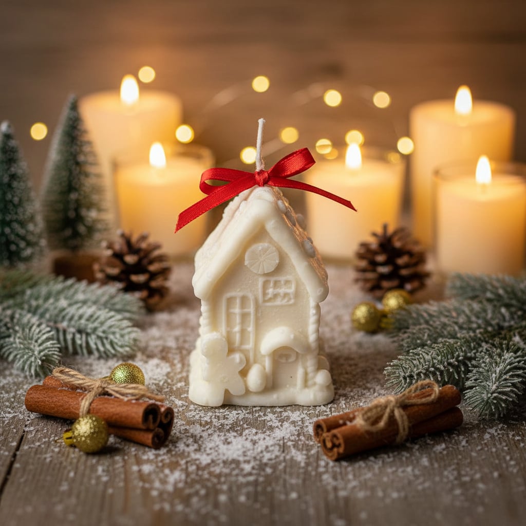 Bougie Maison de noël
