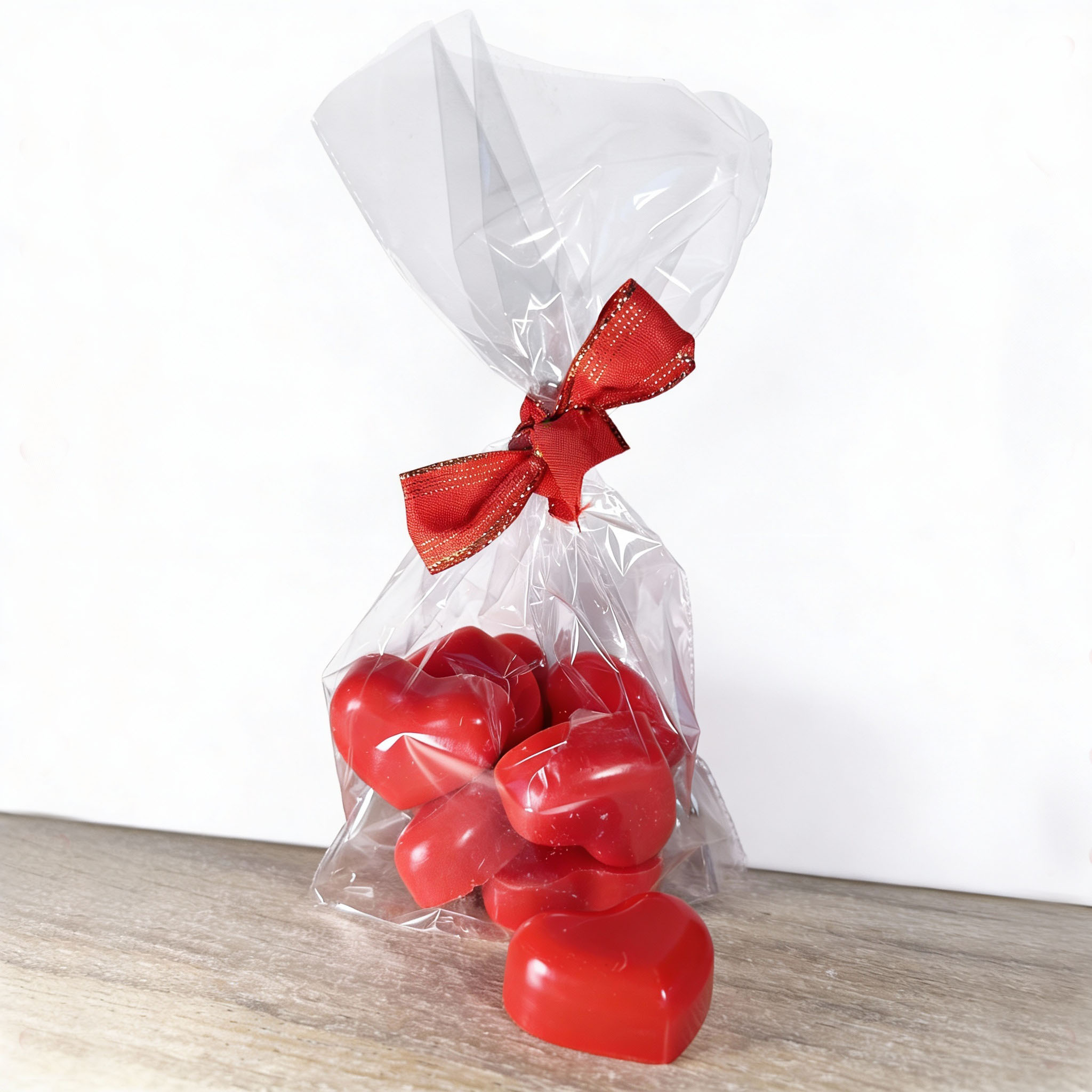 10 Fondants gros coeurs fruits rouge