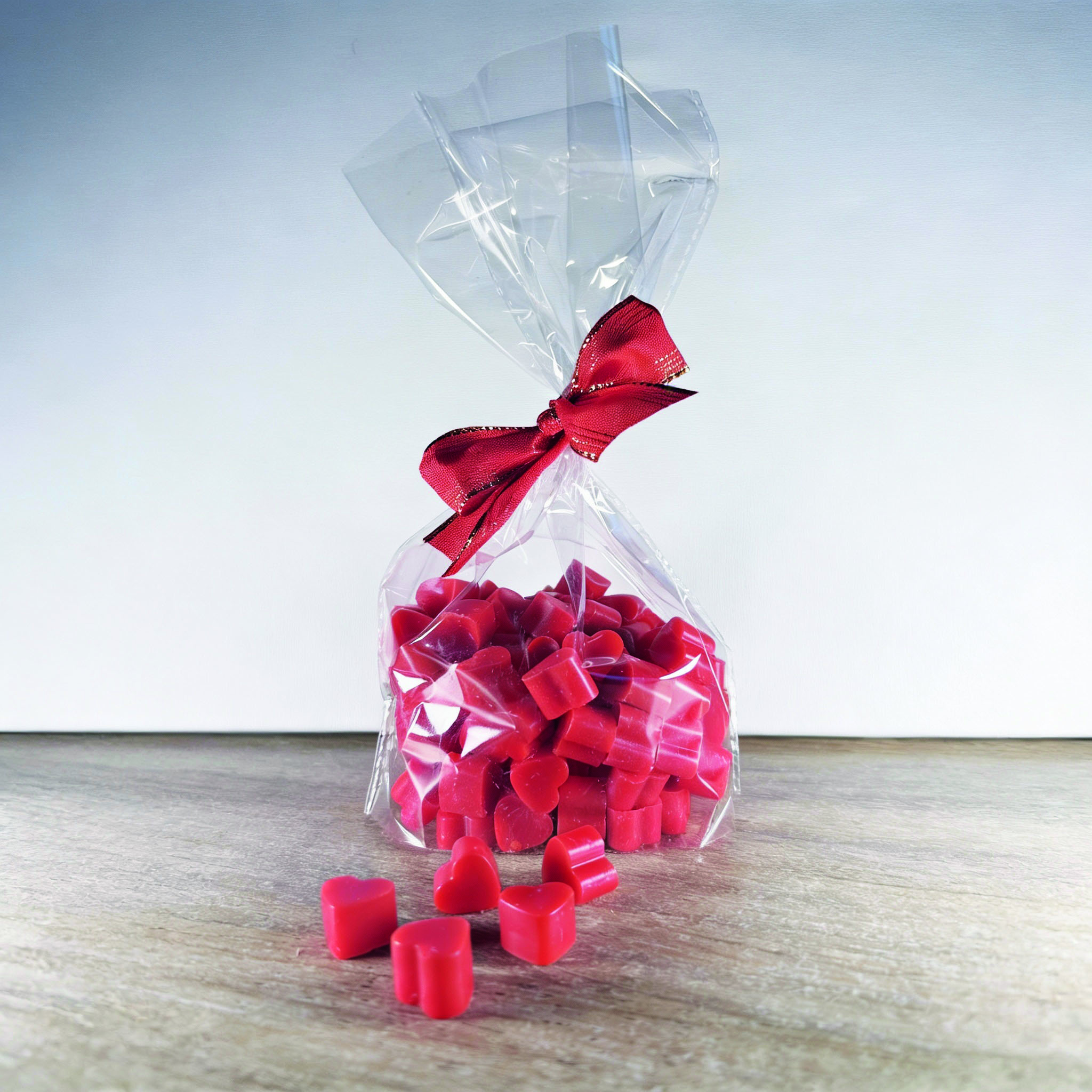 100 Fondants petits coeurs fruits rouge