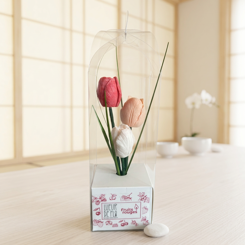 Bouquet 3 fondants tulipes parfumées Bio