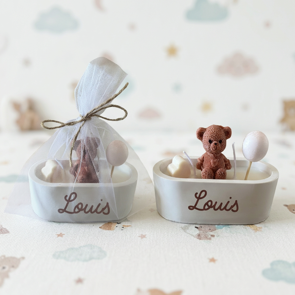 Bougie personnalisée – Naissance, Baptême & Baby Shower