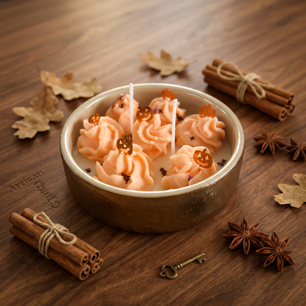 Pot bougie Halloween chantilly Bio parfum citrouille